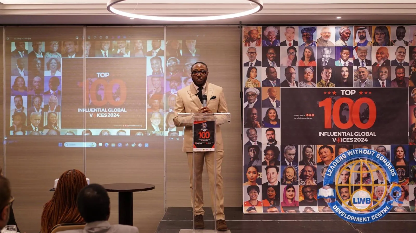 Dr Moses speaking at an educational event